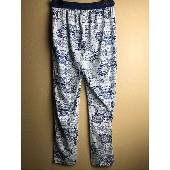 MNG by Mango Suite High Waisted Elastic Pull On Lounge Floral printed pants size - Picture 5 of 14